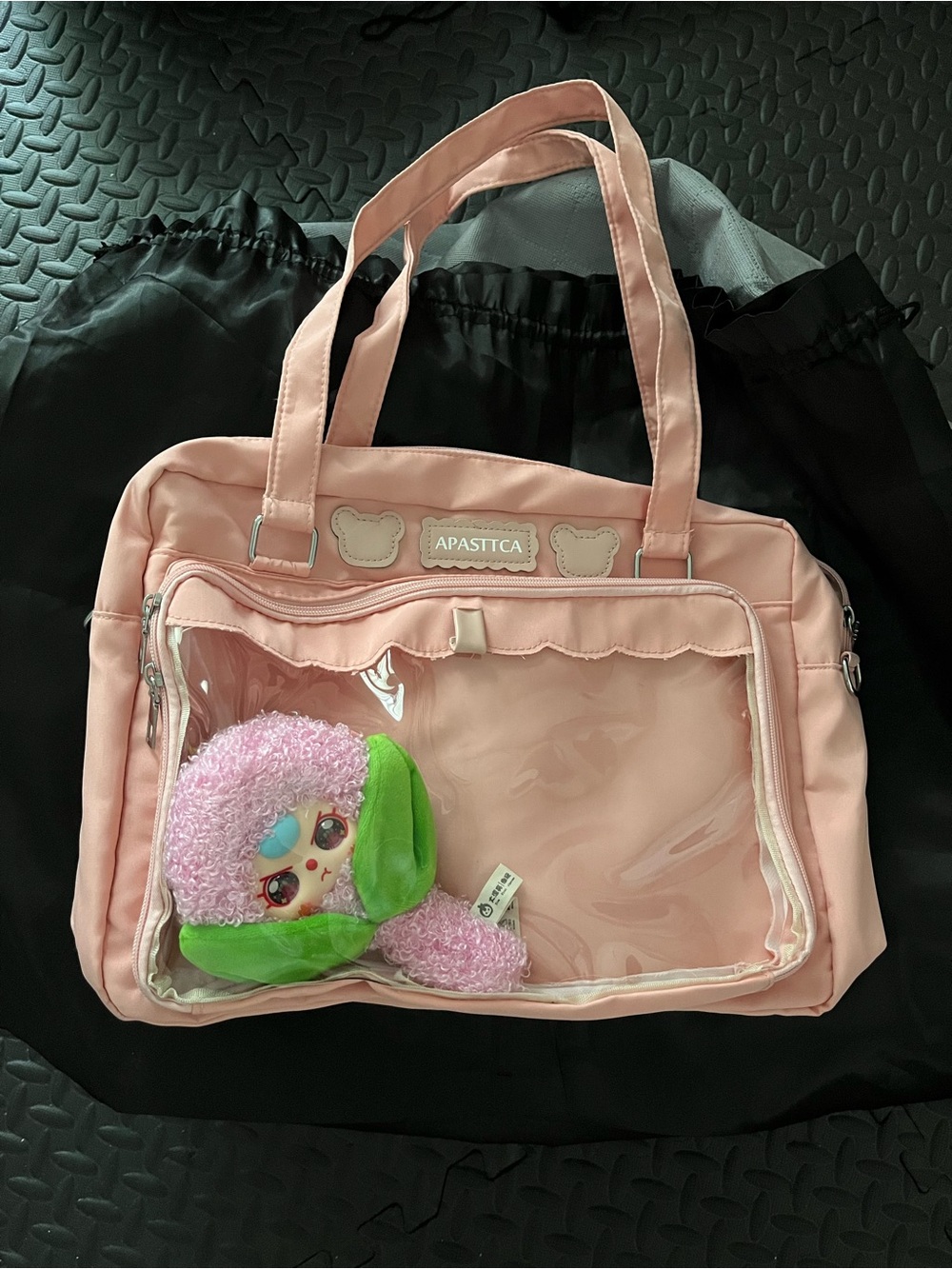 Pink Clear-Front Display Shoulder Bag